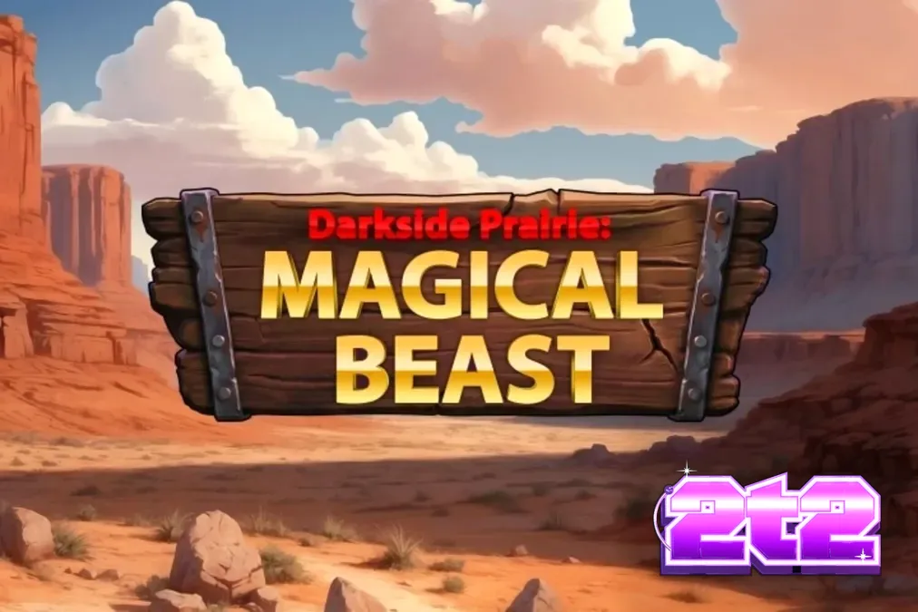 Cenário dramático de cânions rochosos ao pôr do sol, representando o tema de Darkside Prairie: Magical Beasts.