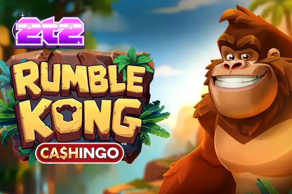 Interface vibrante do slot Rumble Kong CASHINGO com tema de selva
